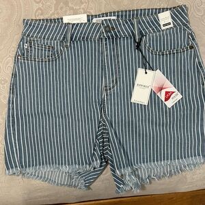 Judy Blue Women's Denim Striped Shorts
